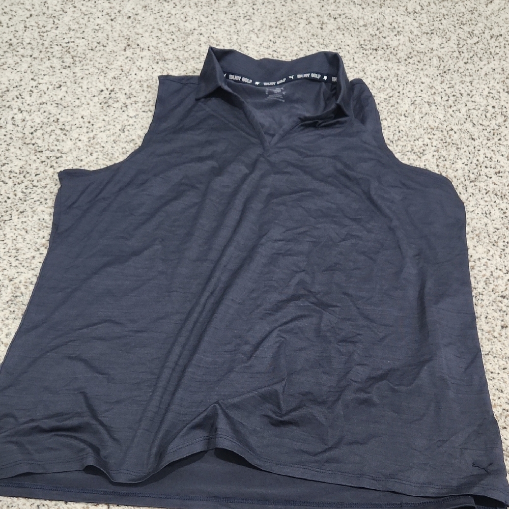 Women's Sleeveless Navy Golf Top